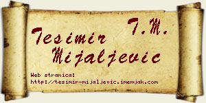 Tešimir Mijaljević vizit kartica